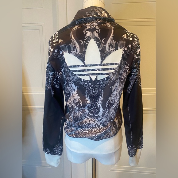 Adidas Originals Baroque Peacock Pattern Women's Track Jacket Small Rare Pattern - Picture 5 of 9